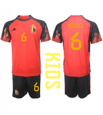 Belgien Axel Witsel #6 Hemmakläder Barn VM 2022 Kortärmad (+ Korta byxor)